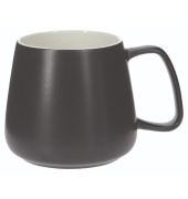 Keramik-Tassen, 400 ml, grau & schwarz