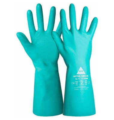 Chemikalienschutzhandschuhe, gr&uuml;n, Gr&ouml;&szlig;e 10