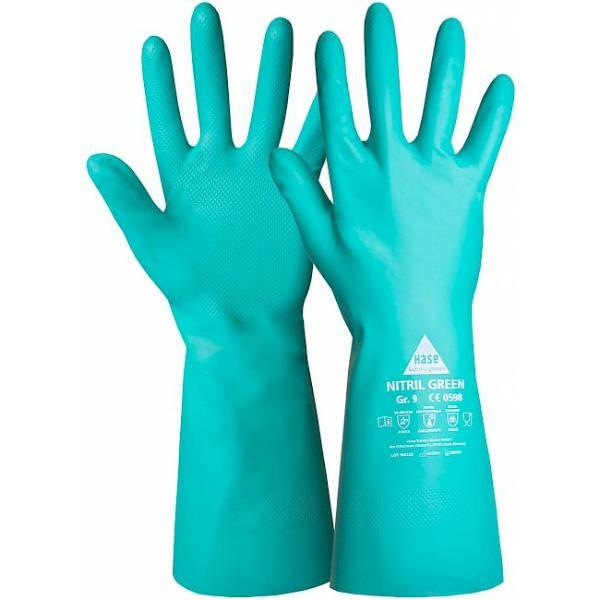 10 Stück Hase Chemikalienschutzhandschuhe, grün  Hase