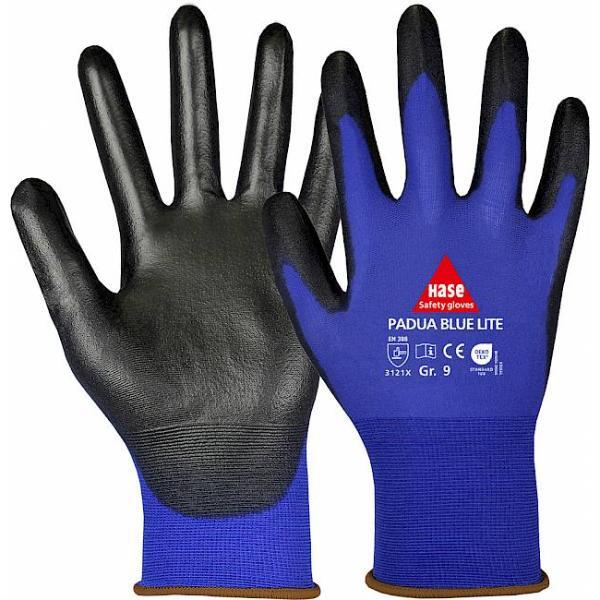 12 Stück Hase Montagehandschuhe, blau/schwarz  Hase