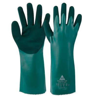 Chemikalienschutzhandschuhe, gr&uuml;n, Gr&ouml;&szlig;e 9
