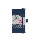 Buchkalender J5204, Jolie, dunkelblau, 1 Woche / 2 Seiten, 9,5x15cm (A6), 2025