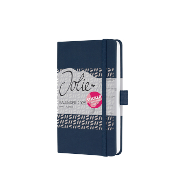 Buchkalender J5204, Jolie, dunkelblau, 1 Woche / 2 Seiten, 9,5x15cm (A6), 2025
