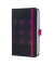 Buchkalender J5212, Jolie, schwarz, pink, 1 Woche / 2 Seiten, 9,5x15cm (A6), 2025