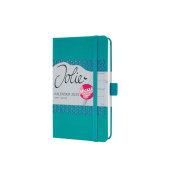 Buchkalender J5214, Jolie, t&uuml;rkis, lila, rosa, 1 Woche / 2 Seiten, 9,5x15cm (A6), 2025