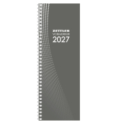 Buchkalender 718-0001, grau/wei&szlig;, 1 Woche / 1 Seite, 10,5x29,7cm