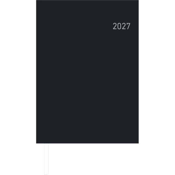 Zettler Buchkalender 766-0020, schwarz, 1 Woche / 2 Seiten, 14,6x21cm (A5), 2026 4006928025053 Zettler