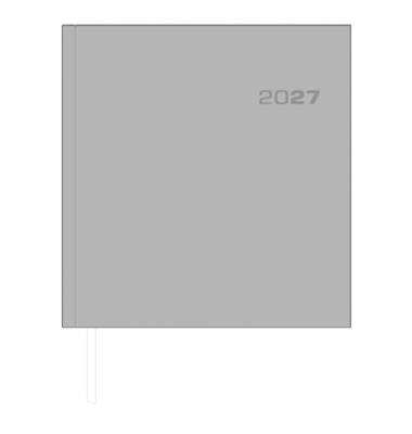 Buchkalender 786-0021, Typ 786, anthrazit, 1 Woche / 2 Seiten, 20x21cm, 2027
