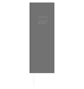 Buchkalender 808-0001, Vormerker, grau, 1 Tag / 1 Seite, 10,5x29,5cm