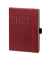 Buchkalender 02-0147, V-Book, bordeaux, 1 Woche / 2 Seiten, 14x21cm (A5), 2027