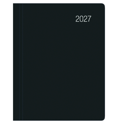 Taschenkalender 660-1020, 660, schwarz, 1 Woche / 2 Seiten, 8,3x10,7cm (A7), 2027