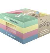 Haftnotizen Y-08-08-02, share, 75x75mm, gr&uuml;n/gelb/rot/blau, quadratisch