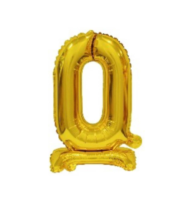 Folienballon Mini Zahl 0 gold