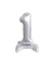 Folienballon Mini Zahl 1 silber