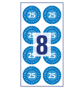 Hinweisetiketten &Oslash;30mm blau