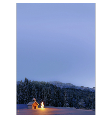 Weihnachtlicher Design Papier Christmas Chapel