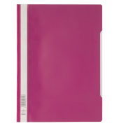 Schnellhefter Standard 257335, A4, purpur rot, Polypropylen (PP), Vorderdeckel transparent