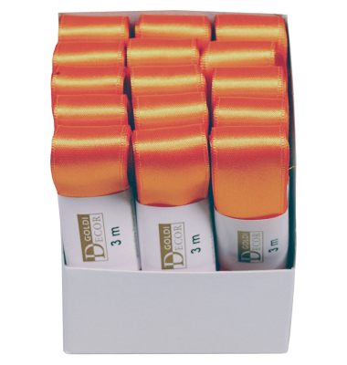 Doppelsatinband 1172025401503, Doppelsatin, orange