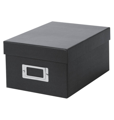 Fotobox 85 979, mit Deckel, au&szlig;en 16x21,5x11cm schwarz