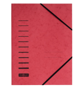 Eckspannmappe 24001-01, A4 rot Pressspan 335g, f&uuml;r ca. 50 Blatt  (80 g/m&sup2;), mit 3 Einschlagklappen