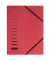 Eckspannmappe 24001-01, A4 rot Pressspan 335g, f&uuml;r ca. 50 Blatt  (80 g/m&sup2;), mit 3 Einschlagklappen