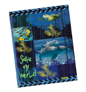 Gummizugmappe Save My World 07912/6, A4 mehrfarbig Karton, mit 3 Einschlagklappen