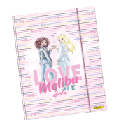 Gummizugmappe Barbie Malibu / Pink 18123/6, A3 mehrfarbig Karton, mit 3 Einschlagklappen