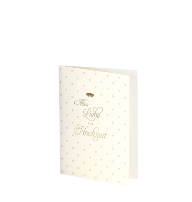 Gl&uuml;ckwunschkarten 1190197194 DIN B6  Hoch doppelt Text: Alles Liebe zur Hochzeit