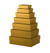Geschenkkarton Boxline  gold