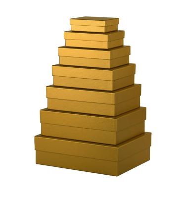 Geschenkkarton Boxline  gold