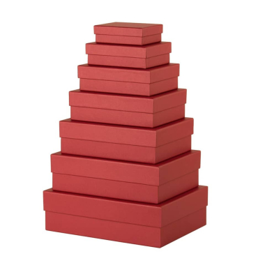 Geschenkkarton Boxline  granat