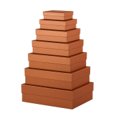 Geschenkkarton Boxline  kupfer