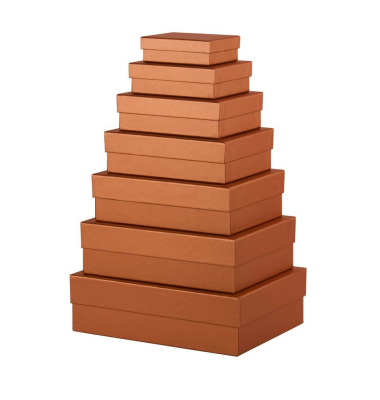 Geschenkkarton Boxline  kupfer