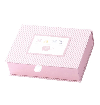 Aufbewahrungskarton Baby Girl rosa