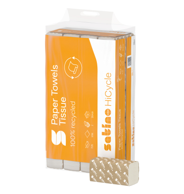 Satino Papierhandtuch HiCycle 20,6x24cm 2lg Z.Falz 3750Bl