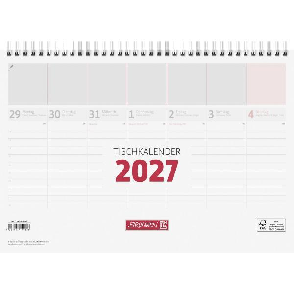 Brunnen Schreibtischquerkalender 1070212106, 1 Woche / 1 Seite, 29x20cm (BxH) (quer), 2027 4061947140835 Brunnen