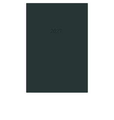 Buchkalender 876-0020, schwarz, 1 Tag / 1 Seite, 15x21cm (A5), 2027