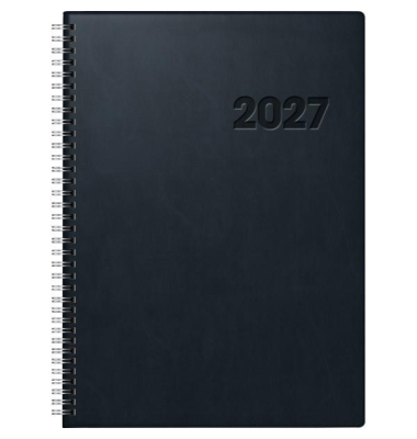 Buchkalender 7027501905, Conform, schwarz, 1 Tag / 1 Seite, 21x29,7cm (A4), 2027