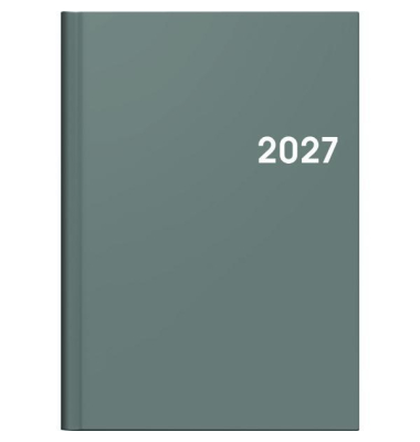 Buchkalender 1079661635, Modell 796, grau, 1 Woche / 2 Seiten, 14,8x20,8cm (A5), 2027