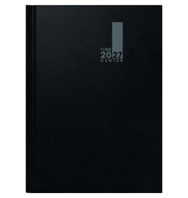 Buchkalender 1072440905, TimeCenter 724, schwarz, 1 Woche / 2 Seiten, 21x29,7cm (A4), 2027