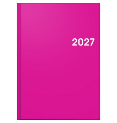 Buchkalender 1079561645, Modell 795, pink, 1 Tag / 1 Seite, 14,5x20,6cm (A5), 2027