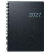 Buchkalender 1076365905, Modell 763, schwarz, 1 Woche / 2 Seiten, 21x29cm (A4), 2027
