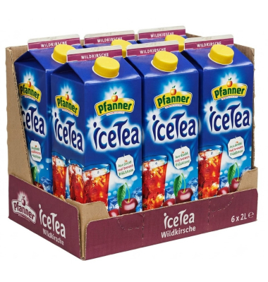 Eistee IceTea 1481, Wildkirsche, 6x 2 Liter Tetrapack