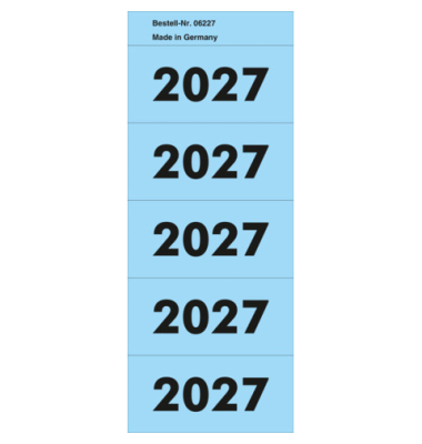 Inhaltsschildchen 2027 blau