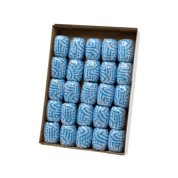 25 Stück GOLDINA Eiknäuel bayernroute 1064 005 01/32 2520, no-match, 5mm x 20m, weiß/blau 4031409261057 GOLDINA