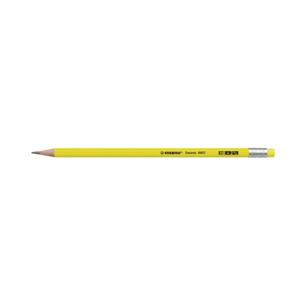 12 Stück Stabilo Bleistift, 4907/HB-24, Härte HB, gelb 8595147801129 Stabilo