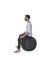 Ergonomischer Sitzball Alba MHBALL N, Durchmesser 65 cm, schwarz