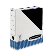 Stehsammler Bankers Box FW0026301, A4, wei&szlig;/blau, Karton, 80mm