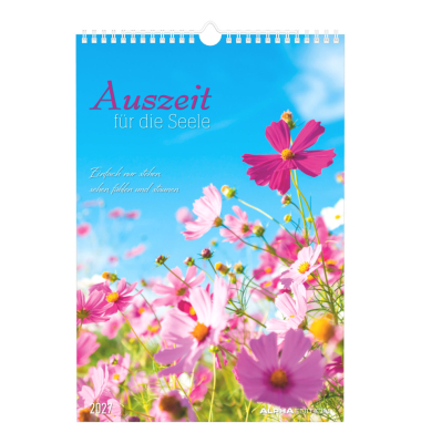 Bildkalender 103485, Auszeit f&uuml;r die Seele, 1 Monat / 1 Seite, 23,7x34cm