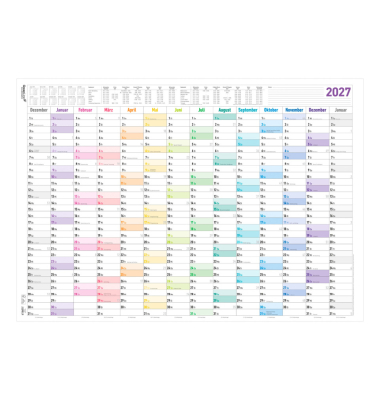 Plakatkalender 103862, XL, 14 Monate, 99x69cm (100x70cm), deutschsprachig,  Monatsdarstellungen von Dezember 2026 bis Januar 202